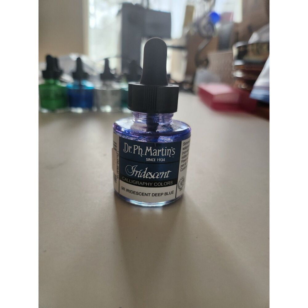 Dr. Ph. Martin's Iridescent Calligraphy Color ink 9R Iridescent Deep Blue B1